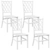 PALUPLUS Set 4 Sedie Chiavarine in Plastica di colore Bianco, Misura 38x41x90 cm, Sedia Robusta Impilabile, per eventi, catering, cerimonie, matrimoni, ristoranti - F