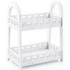 Generico BDIT Accessori Organizer da Bagno a 2 Ripiani, Scaffale Salvaspazio da Appoggio 29 x 21,5 x 39,5 cm, Porta Cosmetici e Accessori, Organizer Multiuso per Bagno, Cucina e Camera, BiancoIo