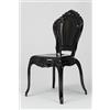 Biscottini Sedie Barocche in Policarbonato Nero - Poltrona Effetto Cristallo - Sedie in Plastica Luigi XV Moderno - Sedia Elegante per Sala da Pranzo, Cucina, Soggiorno, Ristorante