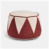 Loberon Pouf Biboli, Rosso/Crema |