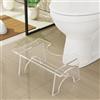 Nynelly Sgabello WC per Bagno, Squatty WC in Acrilico per Adulti e Bambini, Sgabello Bagno Fisiologico,Poggiapiedi Adulti per WC,Sgabello da Toilette