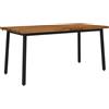 vidaXL Tavolo da pranzo con bordo vivo 160 x 70 x 75 cm Naturale