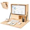 URCheers Scrivania per PC da parete, a scomparsa, pieghevole verso il basso, soluzione salvaspazio per casa e ufficio, adatta per monitor e desktop