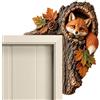 Generico Decor Angolo Porta Cavità Albero, Ornamento Angolo Porta Animali Legno | Decorazione Cornice Porta Animaletti Bosco Legno, Carinos Ornamento Angolare Tronco Albero, Per Arredamento Casa