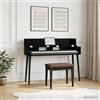 WERNBUPS Tavolo da studio nero effetto rovere, 152 x 40 x 19,5 cm | In legno, con scomparti, configurazione flessibile, per tastiera, studio domestico