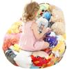 Generisch Poltrona portaoggetti trasparente per peluche, grande contenitore | Pouf in peluche, organizer per bambole, cameretta dei bambini, dormitorio, soggiorno, asilo, appartamento, ragazze, adulti