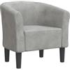 Generico Poltrona Cabriolet Grigio Chiaro in Velluto,Mobili,Sedie,Poltrone,Grigio,11.3 kg,356441