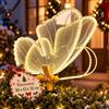 BAKAJI Farfalla Decorazione con Movimento Automatico e 246 LED, Decorazione di Natale da Interno con Ali Che Battono, Addobbo Ornamento Natalizio Multiuso Luminoso, 30 x 43 x 32 cm