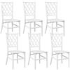 PALUPLUS Set 6 Sedie Chiavarine in Plastica di colore Bianco, Misura 38x41x90 cm, Sedia Robusta Impilabile, per eventi, catering, cerimonie, matrimoni, ristoranti - F