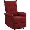 Totò Piccinni Poltrona Relax PORTO reclinabile manuale con poggiapiedi Imbottita confortevole (Tessuto Bordeaux, Manuale)