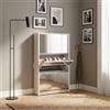DecHome - Scarpiera Salvaspazio Slim 3 Ante a Ribalta con Specchio Dimensioni 65x17x114.5 cm Colore Bianco