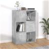 Generico Armadietto Grigio Cemento 60x29,5x90 cm in Legno Multistrato,Librerie