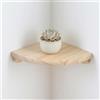 JYYWTSI Mensola Angolare Sospesa, 18 x 18 x 1.5 cm Mensola da Parete in Legno, Scaffale Angolare in Legno Massello di Pino Mensola ad Angolo Galleggiante 7 kg per Cucina Bagno Salotto Camera