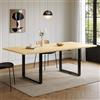 Coolywood Tavolo da pranzo allungabile con 3 lunghezze, 140/180/220 x 80 cm, adatto per 6-10 persone, tavolo per sala da pranzo, cucina, colore rovere