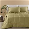 Caleffi Trapunta In Raso Di Cotone Raso Matrimoniale Dreaming Tinta Unita Green Caleffi