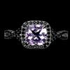 Egemdiamond 925 Anello Argento Sterling Cuscino Ametista 7mm Spinello Misura 8 No USA Import