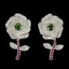 Egemdiamond 925 Orecchini Argento Sterling Rotondo Cromo Diopside Gemma No USA Import Tasse