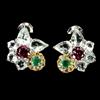 Egemdiamond 925 Orecchini Argento Sterling Pera Acquamarina Smeraldo Zaffiro No USA Import