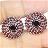 Egemdiamond 925 Orecchini Argento Sterling Rotondo Mozambico Granato 7mm No USA Import Tasse