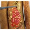 Naturale Africano Arancione Zaffiro Gemme Grezzo Ciondolo 60.40 KT Fidanzamento