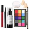 UCANBE Kit di trucco colorato per Halloween - Set di trucco per costume da clown vampiro strega zombie per cosplay SFX con tavolozza di ombretti, fondotinta bianco, rossetto rosso, eyeliner nero