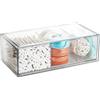 Alaoo Cassetti Organizzatore Cosmetici, con 3 Compartment | Trasparente Organizzatore Bagno Cassetto in Acrilico, Porta Trucchi per Camera da Letto, Bagno, Specchiera, Anelli e Collane