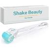 shake beauty Aghi reali - Derma Roller 192 titanio 0,25 mm micro ago cosmetico microdermoabrasione strumento per viso - include custodia