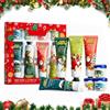 AONAT Set Crema Mani e Balsamo Labbra, 4 Creme e 4 Balsami, Cofanetto Natalizio | Avocado, kiwi, fragola e latte, cura leggera per mani e labbra secche, inverno, viaggio, regalo per donne, amici e colleghi