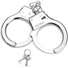 HAGNA 1 Pezzi Catene Di Sicurezza Con Lucchetto, Manette Della Polizia, Sgancio A Chiave In Acciaio Inox, Include Chiavi, Per Halloween Carnevale, Festa A Tema Polizia, Gioco Di Ruolo (A)