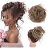 TESS Chignon Capelli Veri Elastico Capelli Finti Chignon Extension Facile Per Capelli Ricci Posticci Per Capelli Mossi Scrunchie Parrucchino Donna Elastico Finti, Castano cioccolato e biondo scuro