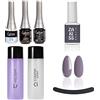 Esthetica ESTROSA KIT COMPLETO SEMIPERMANENTE UNGHIE SMALTO - BASE PRIMER + BASE DEFENCE COAT + LUCIDANTE GLOSS + CLEANSER REMOVER 125ml + OMAGGIO Gel Polish n 131 Berlin 10Ml