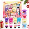 AONAT Set di Crema Mani e Balsamo Labbra da 8 Pezzi, 4 Creme e 4 Maschere Labbra | Texture leggera per mani e labbra secche, 4 temi dolci, per inverno, viaggio e regalo di Natale a donne, amiche o colleghe