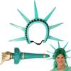 Generico Fascia per capelli da per donna, torcia della Statua della libertà e | copricapo a corona, novità per capelli per costumi cosplay di Halloween per giochi di ruolo in maschera
