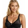 COSHAL Reggiseno da donna in pizzo floreale senza ferretto, con coppe morbide, reggiseno in pizzo satinato, senza ferretto, coppa piena, non imbottito