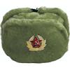 COSHAL Cappello da cacciatore russo da uomo invernale caldo cappello con distintivo sovietico unisex in pelliccia sintetica Ushanka cappello invernale stile sovietico unisex