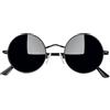 Joopin Occhiali da Sole Uomo Donna Rotondi Vintage Polarizzati UV400 | Montatura metallo sottile tondi piccoli hippie retrò lenti specchio unisex adulti