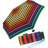 United Colors of Benetton Benetton - Ombrello multistripe arcobaleno, Ombrello tascabile Ultra Mini Flat, 88 cm