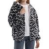 JENJON Donna Felpa con Cappuccio e Cerniera 2 Face Wear Felpa in Pile di Velluto Spesso e Tasche Giacca Calda Casual Felpa Grande Autunno e Inverno