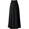 Generico Gonna Pantalone Lunga Donna Elegante Pantaloni Palazzo a Gamba Larga Casual Vita Alta Baggy Trousers Tinta Unita Gonne-Pantaloni Taglie Forti con Tasche per Business Cerimonie