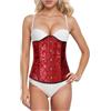 Generico Corsetto Donna Overbust Elegante Vestito Gotico Donna Sexy Costume | Corsetto Stringivita Top Pizzo Ideale Per Fiere Rinascimentali, Costumi Da Pirata, Halloween E Feste