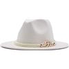 Generic Cappello Nero Fedora Classico Cintura Larga Floppy Lana Cappello da Donna Panama Fibbia Baseball Caps Cap Nero Chiuso