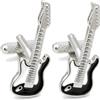 Onyx Art Colore: nero, motivo: chitarra elettrica Rock Cuff-Daddy-Gemelli In onice, con scatola