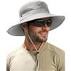 FURTALK Cappello da Sole alla Pescatora da Uomo Protezione UPF a Tesa Larga Cappello da Pesca Traspirante