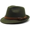 ITODA Cappello da donna in feltro di lana Fedora classico vintage bombetta invernale Trilby Fedora Trilby cappello elegante panama cappello a tesa corta Jazz Cap cappello da gangster