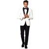 OppoSuits Pearly White Set di Pantaloni Eleganti da Lavoro Uomo