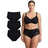 COSHAL 3 Maxi slip da donna con pizzo a vita alta in cotone traspirante Romance Mutandine Comfort da donna Multipack Mutandine da donna Multipack Slip bikini da donna