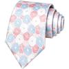 RubyTint Cravatta sottile da uomo con motivo floreale, 7 cm, sottile, extra lunga, verde salvia, motivo floreale, per matrimoni, affari, feste formali, abbigliamento da ufficio