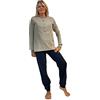 Linclalor Pigiama donna in punto milano art. 77633-54, Grigio