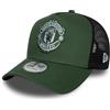 New Era Cappello da baseball 9Forty Trucker Manchester United Football Club, colore: verde scuro