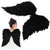 VALICLUD Costume con di Natale, con piume nere e d'angelo, per feste di Natale, per bambini, adulti, feste di Natale, Nero, 60 * 60 cm